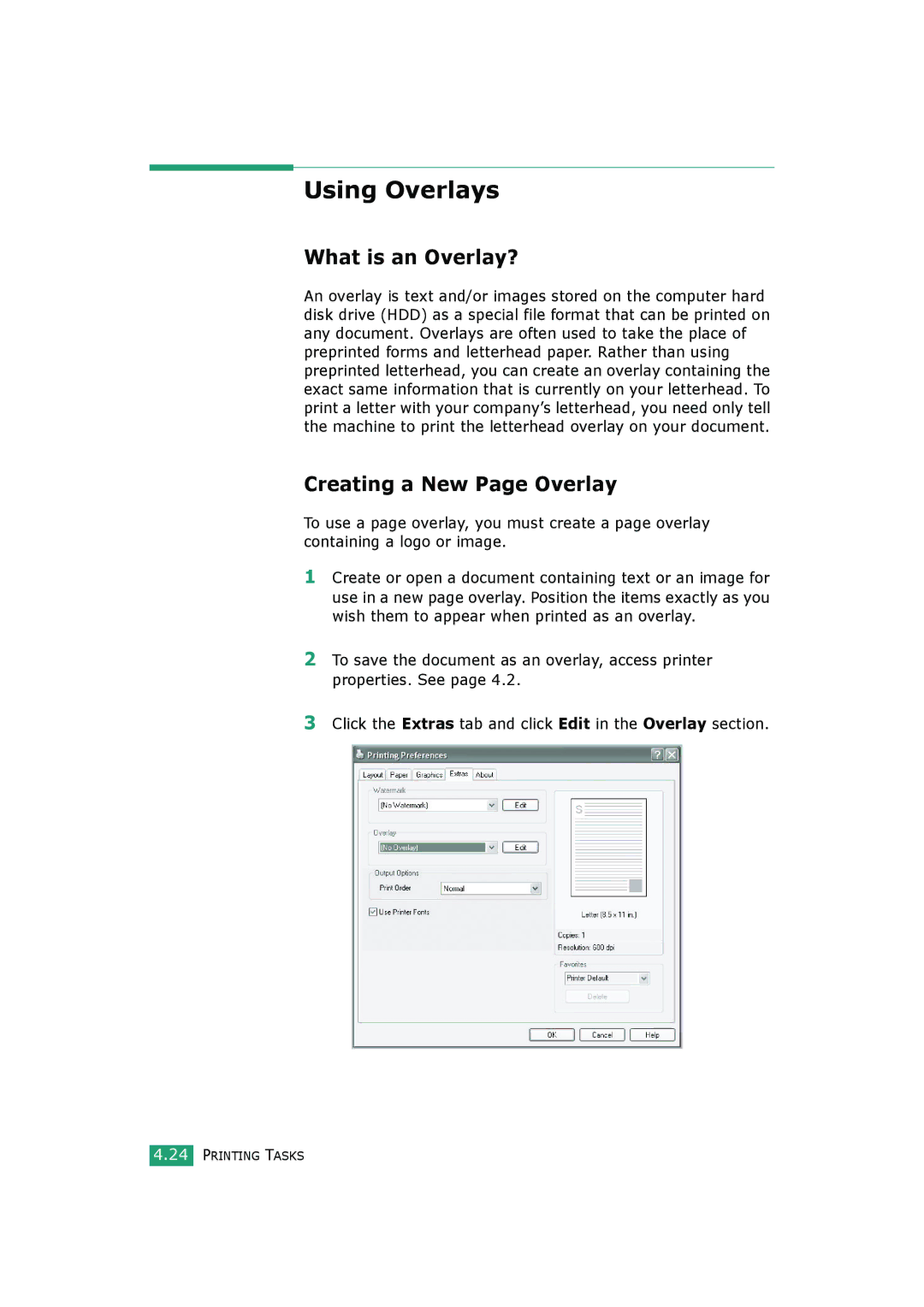 HP BP20N manual Using Overlays, What is an Overlay?, Creating a New Page Overlay 