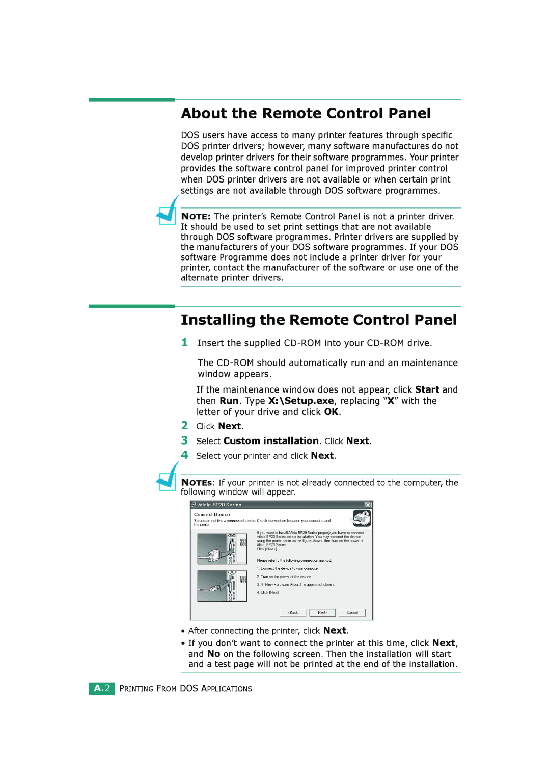 HP BP20N manual About the Remote Control Panel, Installing the Remote Control Panel 