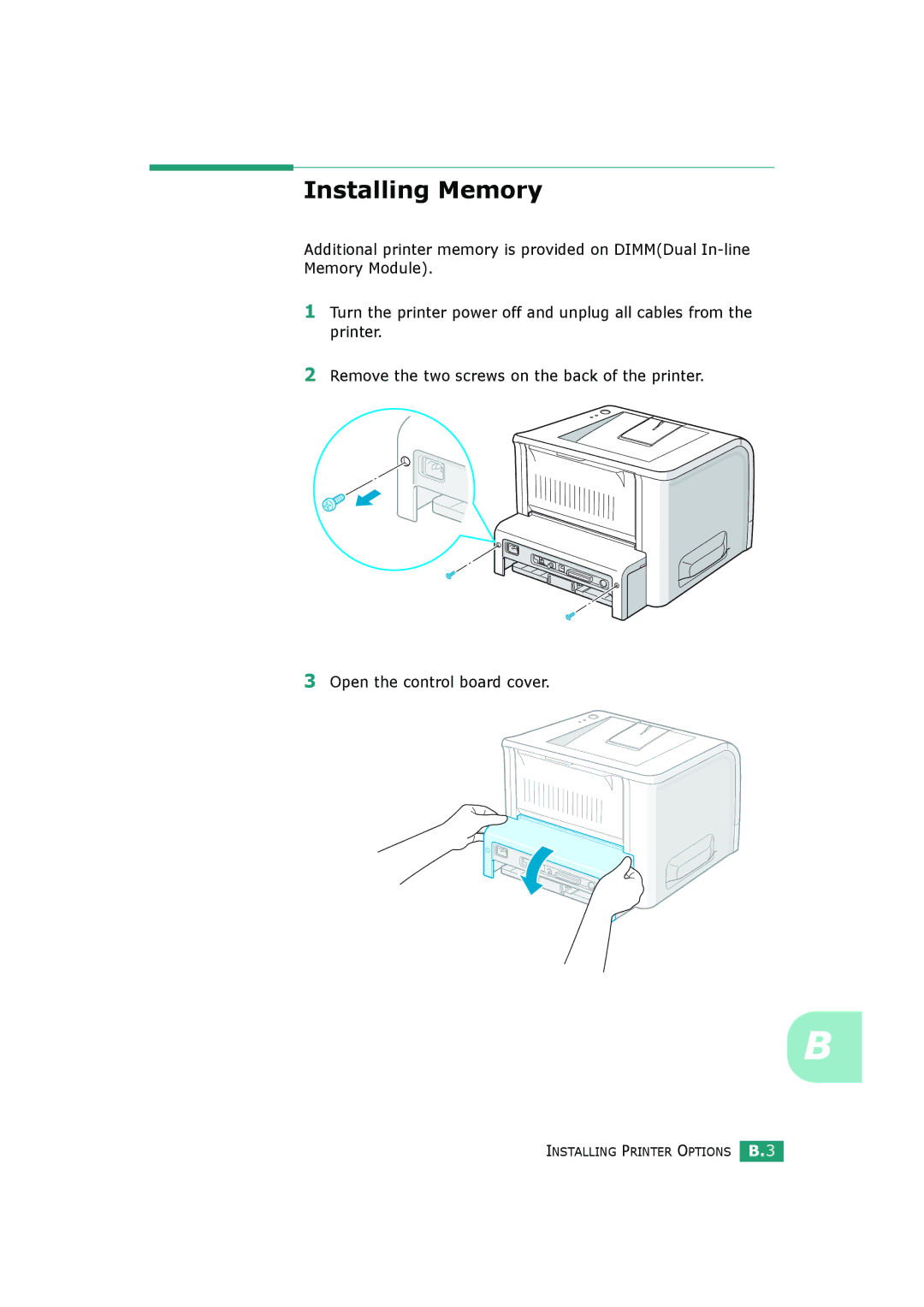 HP BP20N manual Installing Memory 