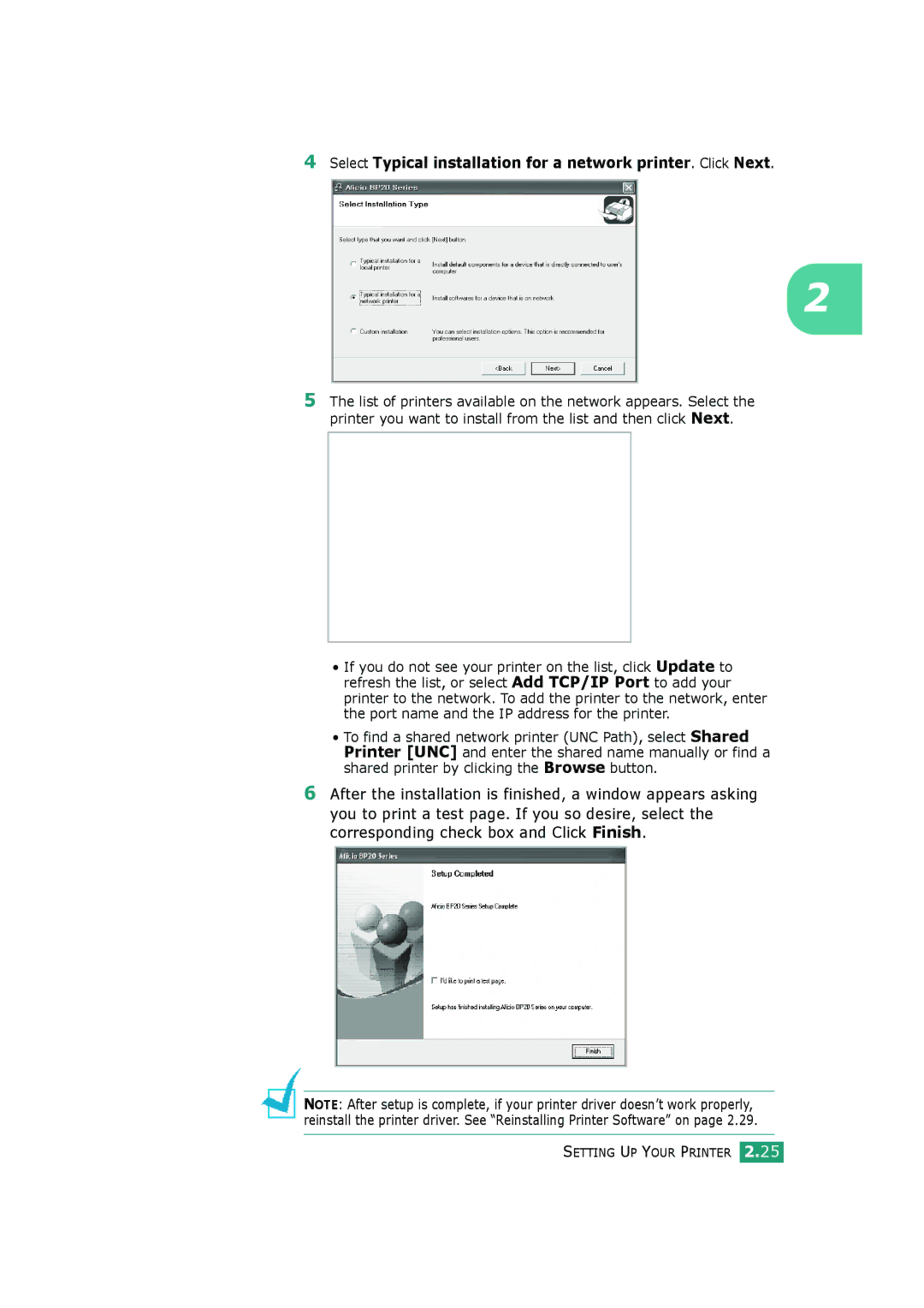 HP BP20N manual Setting UP Your Printer 