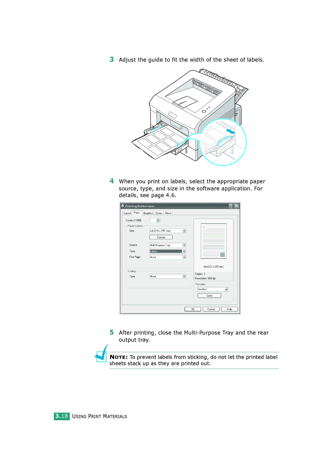 HP BP20N manual Using Print Materials 