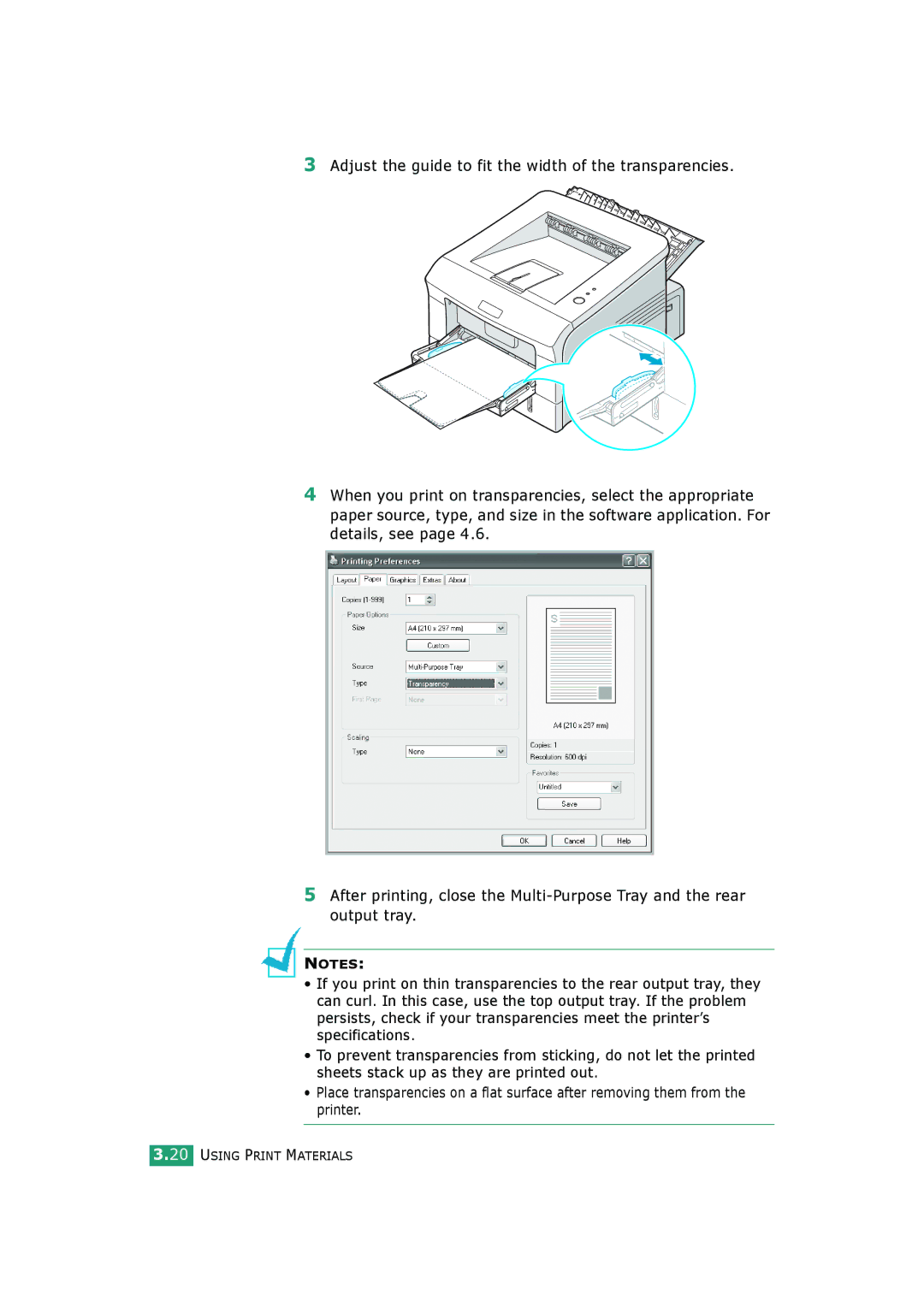 HP BP20N manual Using Print Materials 