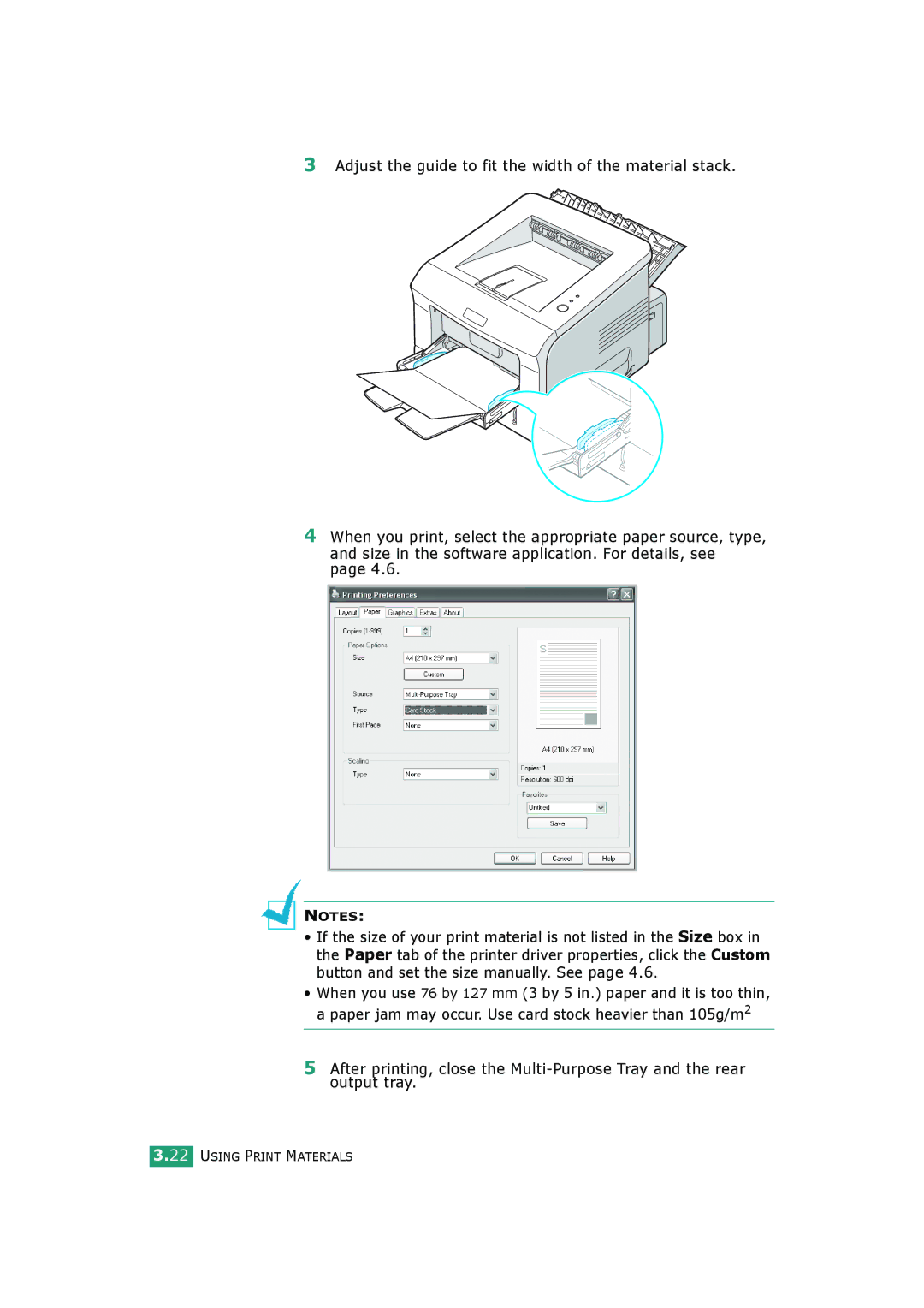 HP BP20N manual Using Print Materials 