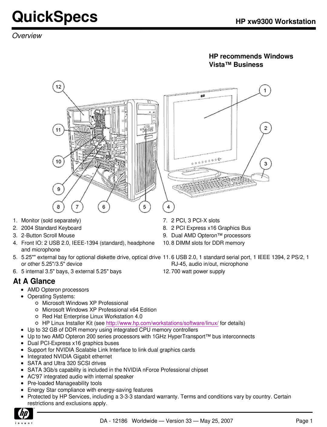 HP Broadcom NetXtreme Gigabit Ethernet I EA833AA manual QuickSpecs, Overview 