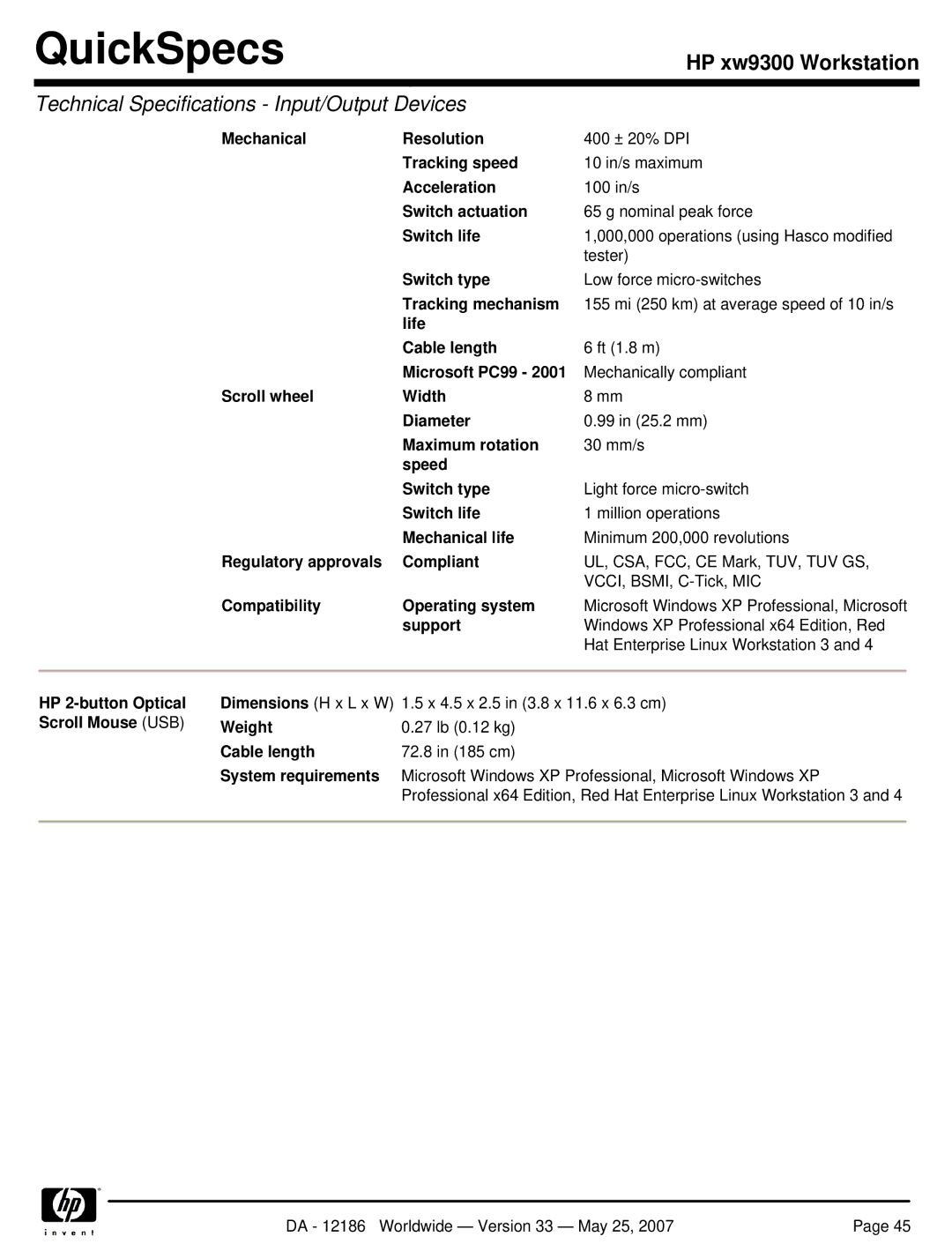 HP Broadcom NetXtreme Gigabit Ethernet I EA833AA manual QuickSpecs 