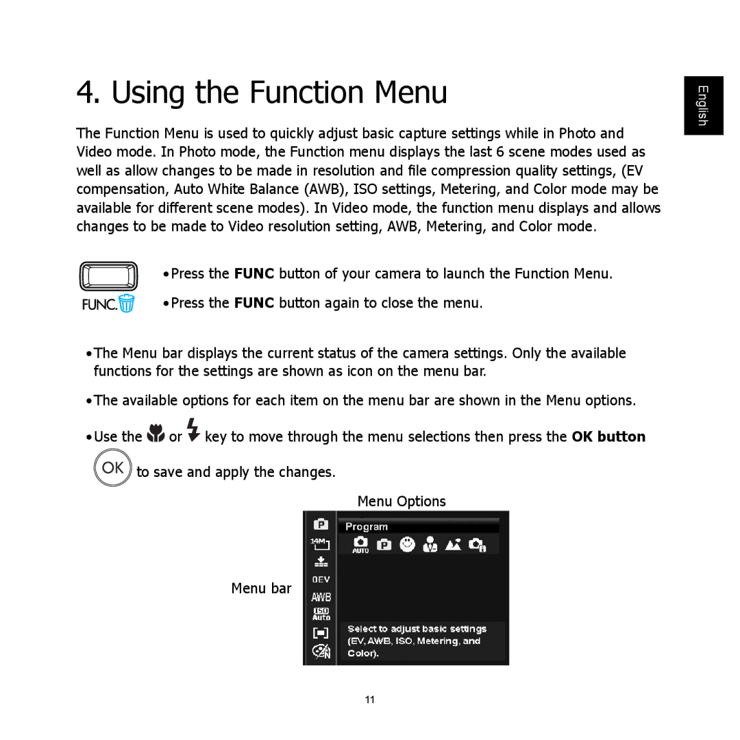 HP C-200 manual Using the Function Menu 