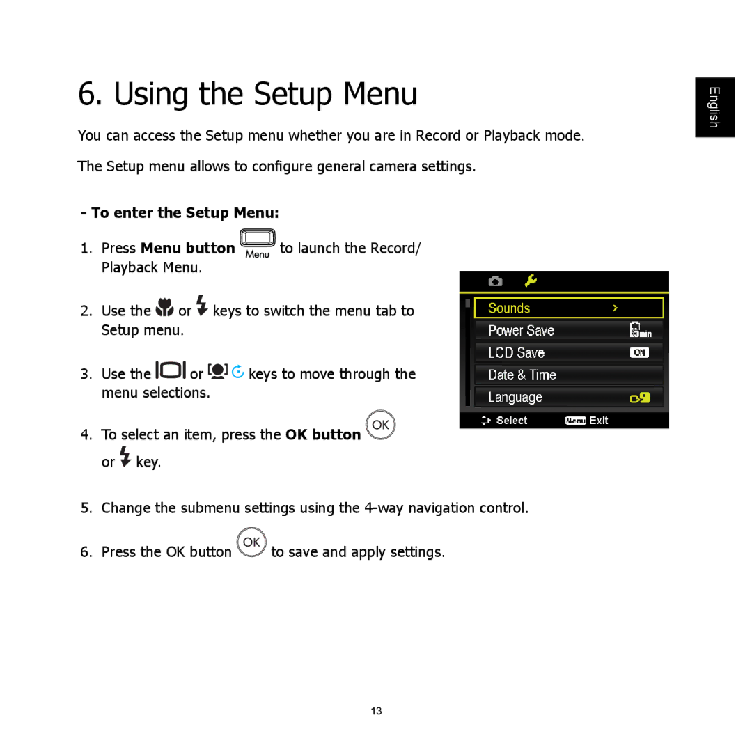 HP C-200 manual Using the Setup Menu, To enter the Setup Menu 