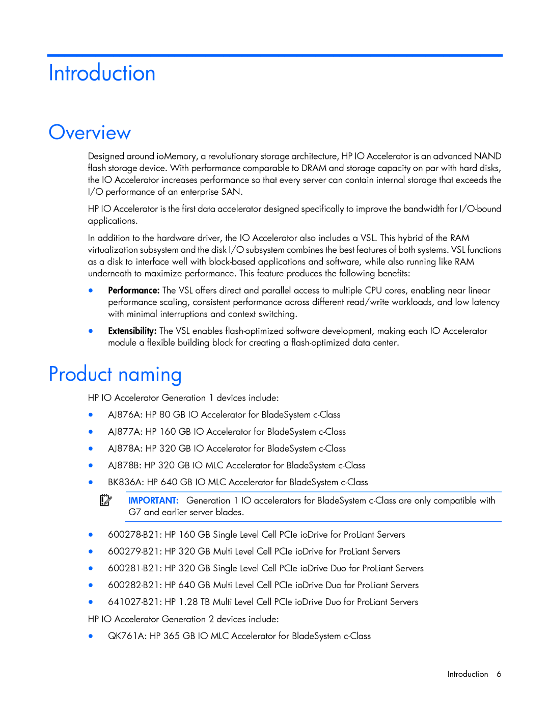 HP c-Class Solaris manual Introduction, Overview, Product naming 