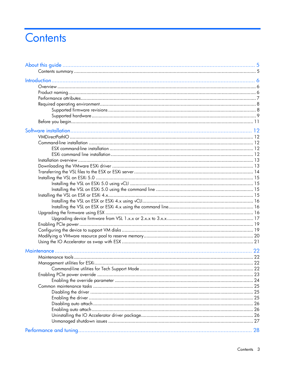 HP c-Class Vmware manual Contents 