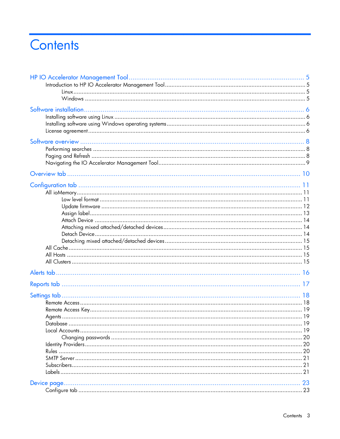 HP c-Class manual Contents 