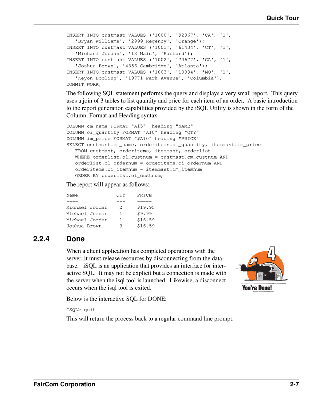 HP c-tree-SQL ISQL and Tools manual Commit Work, QTY Price 