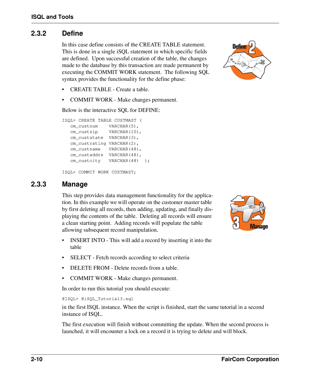 HP c-tree-SQL ISQL and Tools manual @ISQL @iSQLTutorial3.sql 