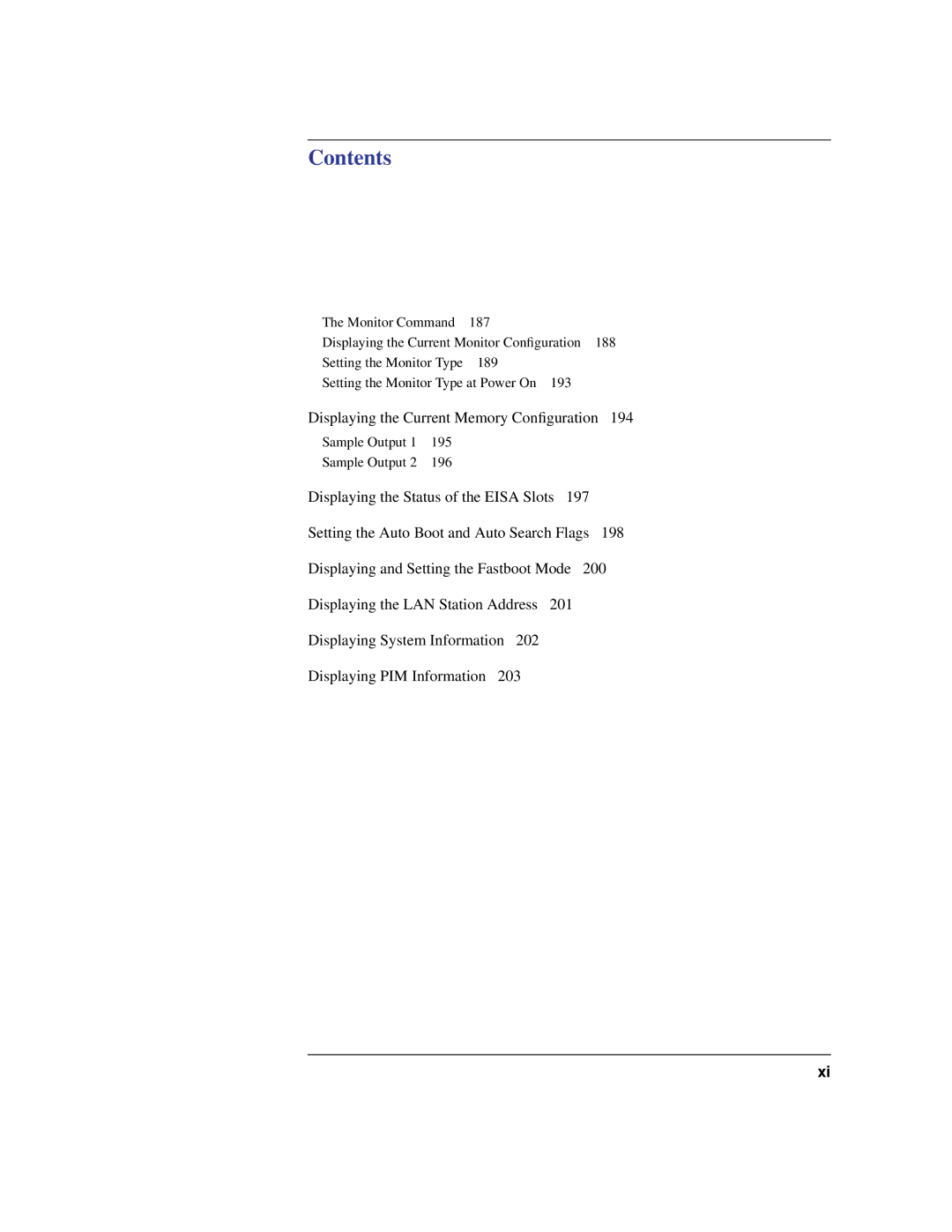 HP C100/110 manual Displaying the Current Memory Conﬁguration 