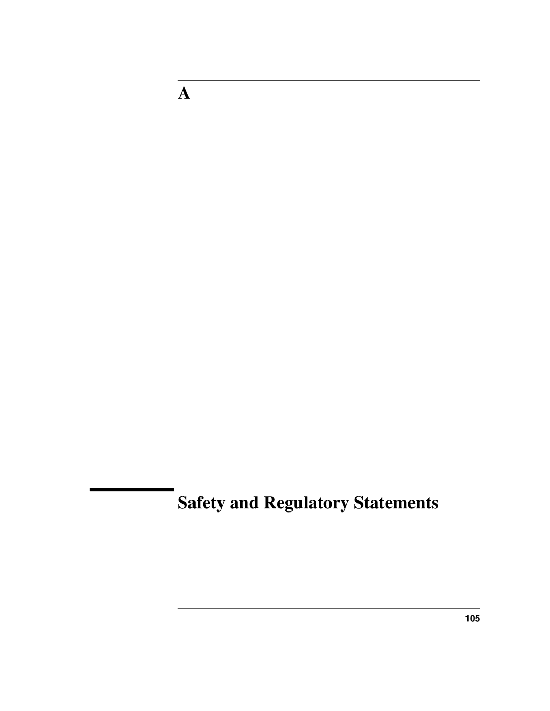 HP C100/110 manual Safety and Regulatory Statements 