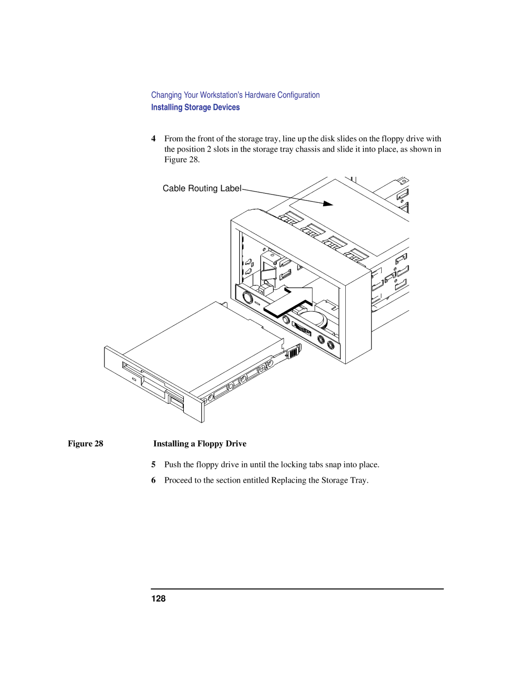 HP C100/110 manual Installing a Floppy Drive 