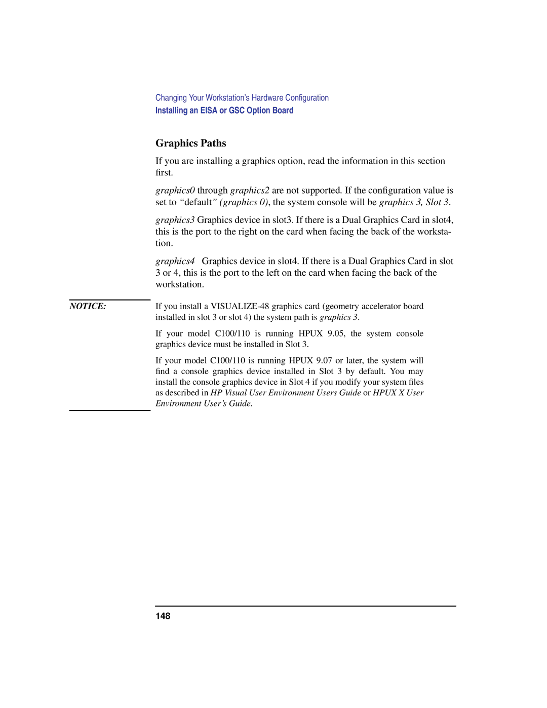 HP C100/110 manual Graphics Paths 