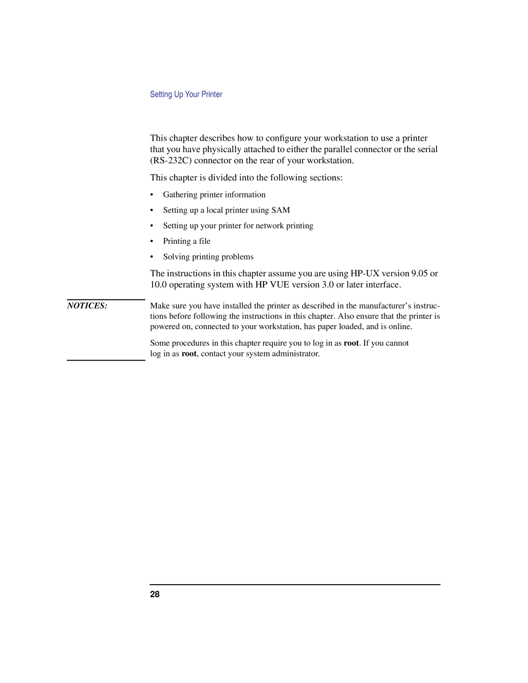 HP C100/110 manual Setting Up Your Printer 