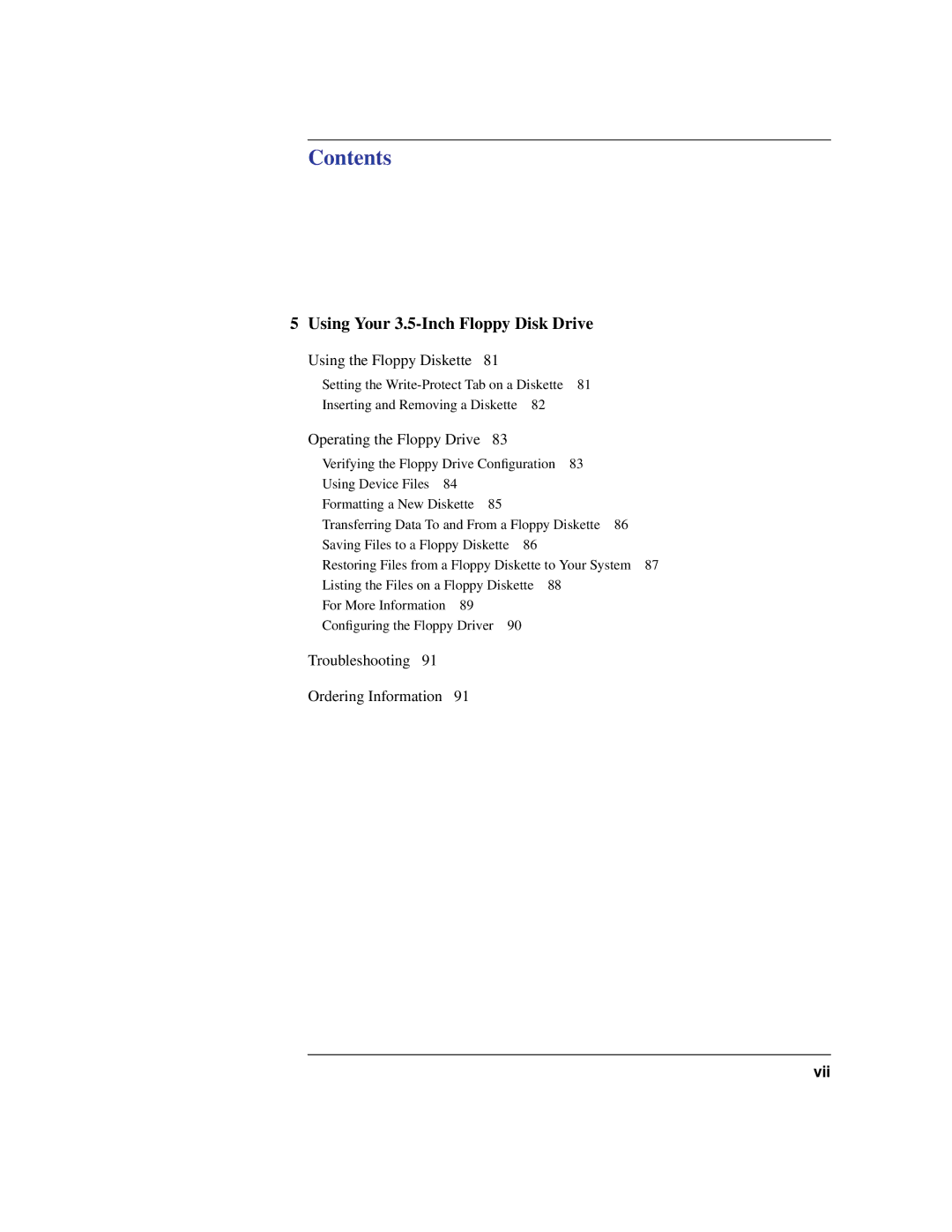 HP C100/110 manual Using Your 3.5-Inch Floppy Disk Drive, Operating the Floppy Drive 