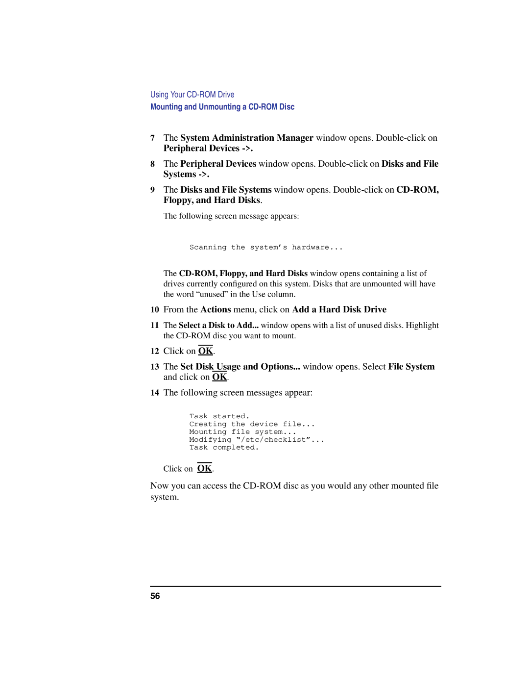 HP C100/110 manual Peripheral Devices, Systems, From the Actions menu, click on Add a Hard Disk Drive 