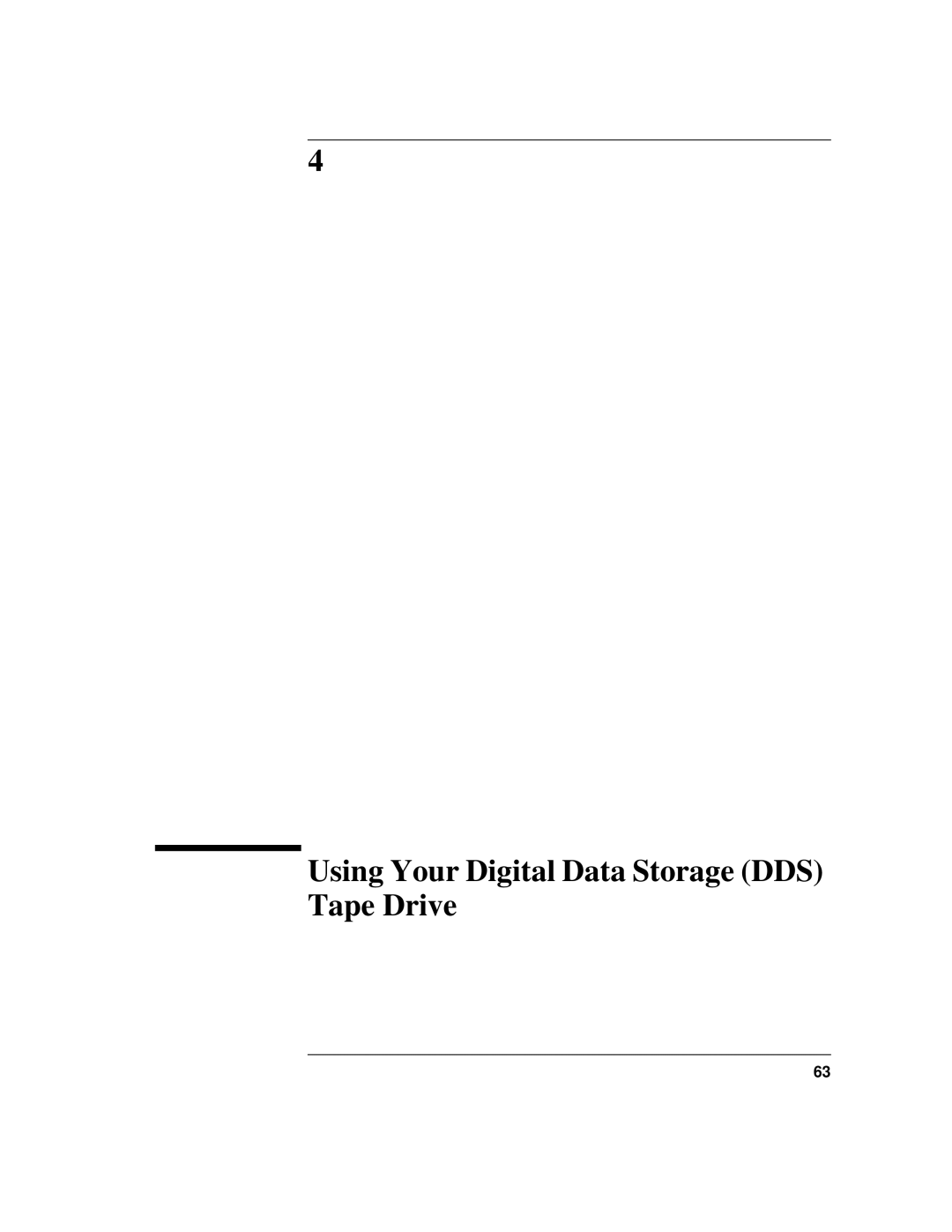 HP C100/110 manual Using Your Digital Data Storage DDS Tape Drive 