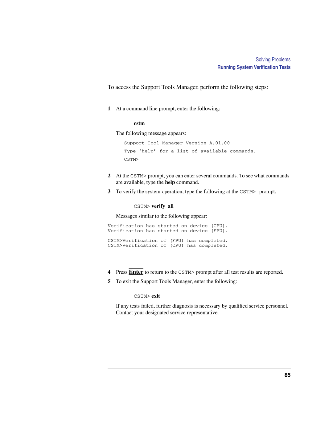 HP C180 manual Cstm verify all 