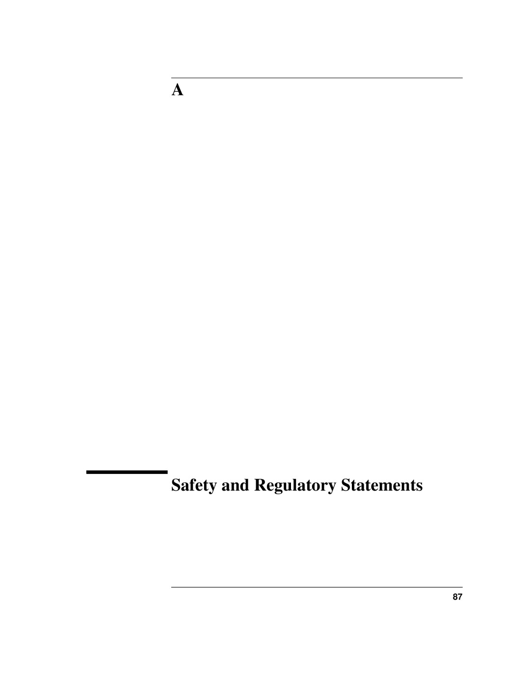 HP C180 manual Safety and Regulatory Statements 