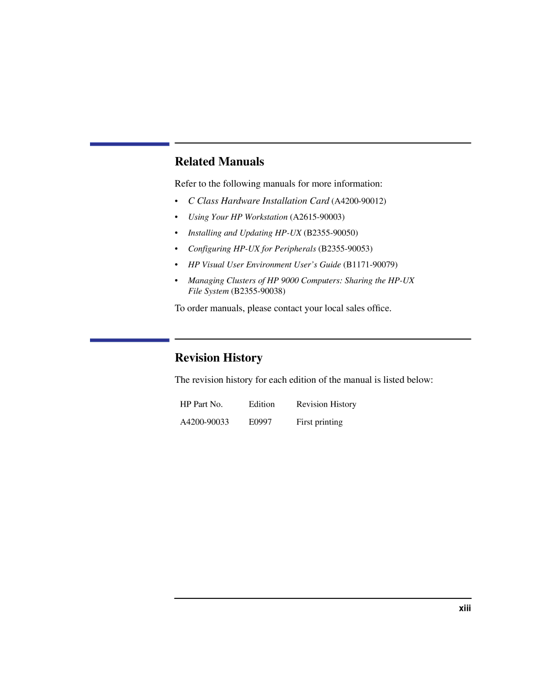 HP C180 Related Manuals, Revision History, Refer to the following manuals for more information 