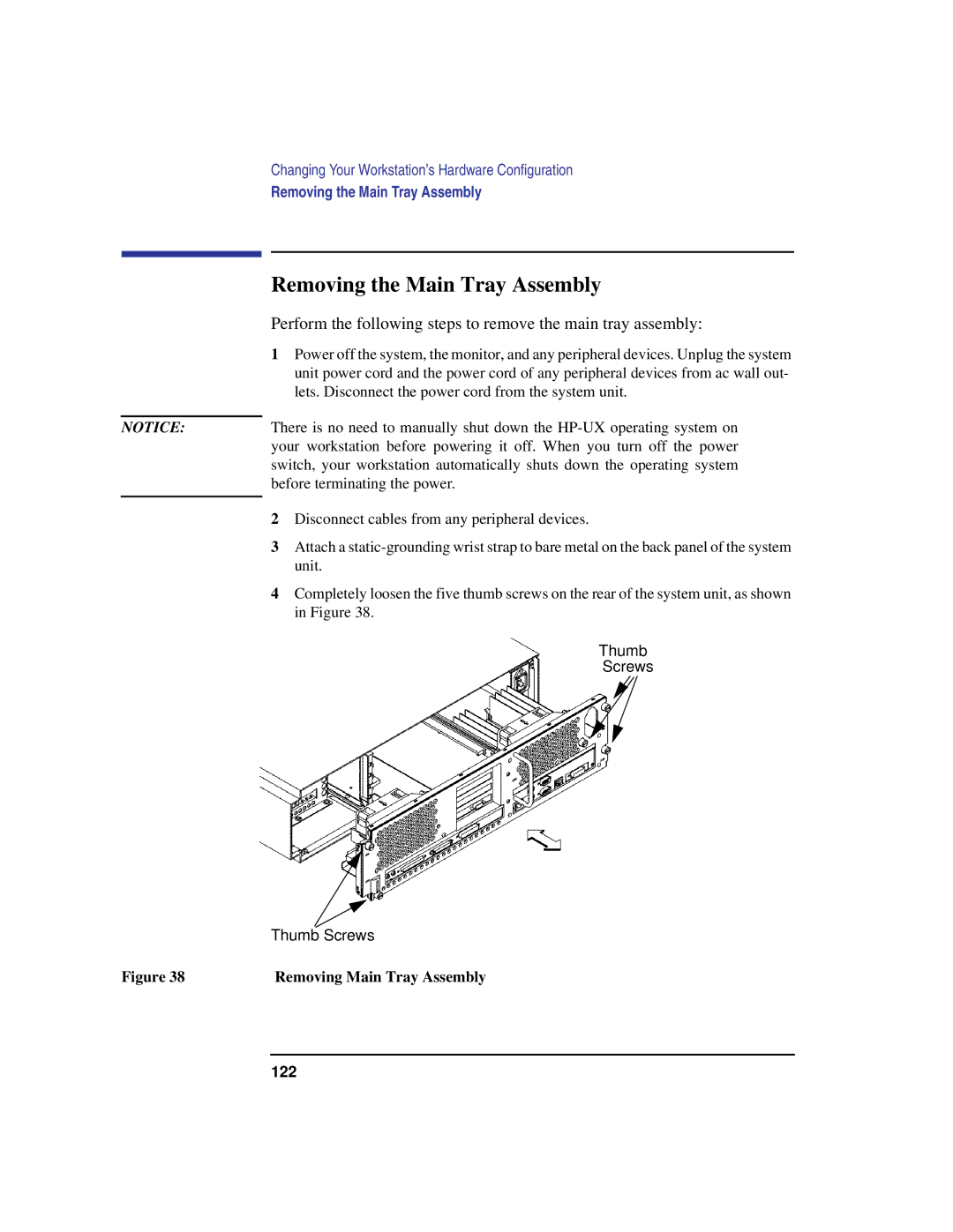 HP C180 manual Removing the Main Tray Assembly, Removing Main Tray Assembly 