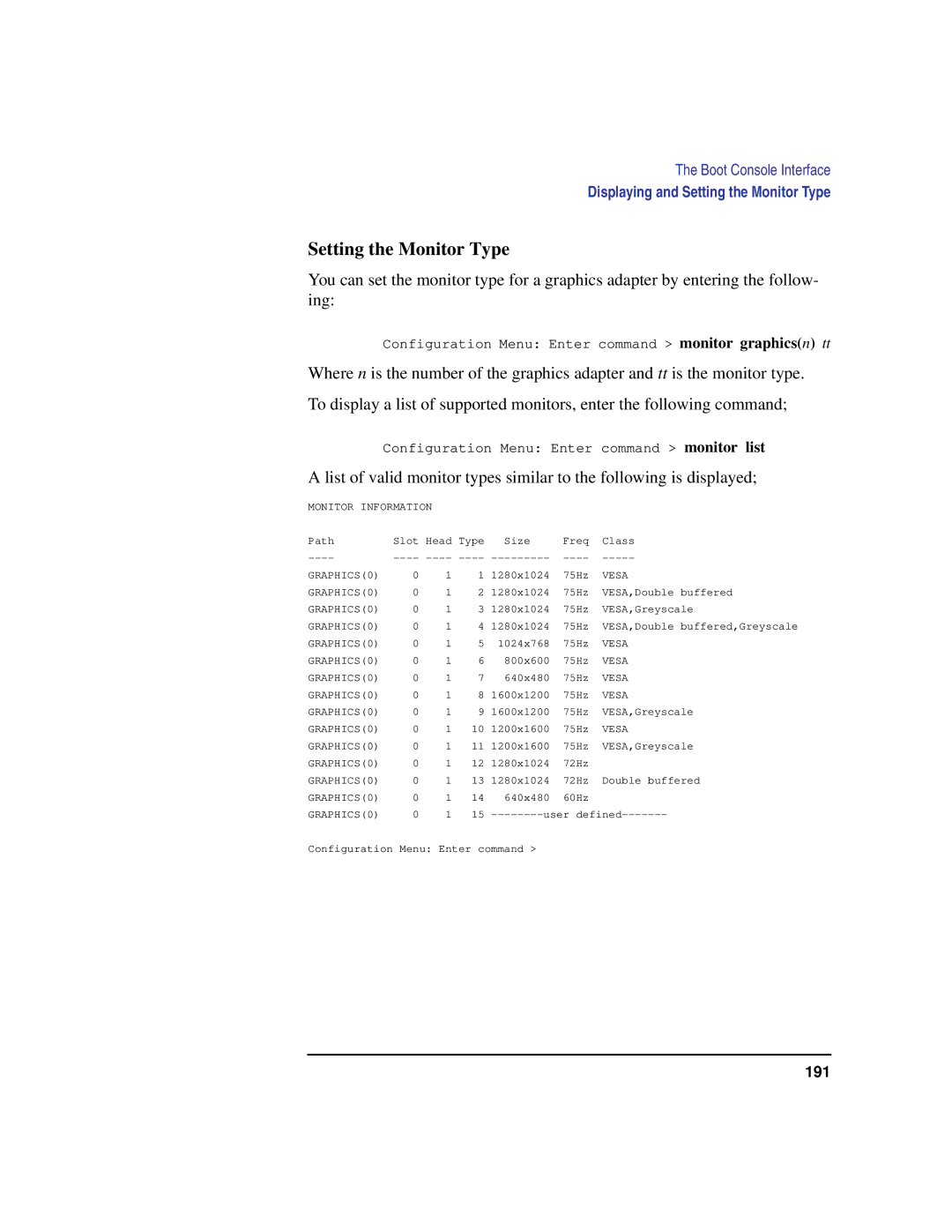 HP C180 manual Setting the Monitor Type 