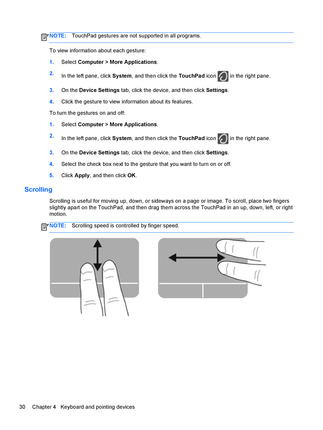 HP C1E67UT manual Scrolling, Select Computer More Applications 