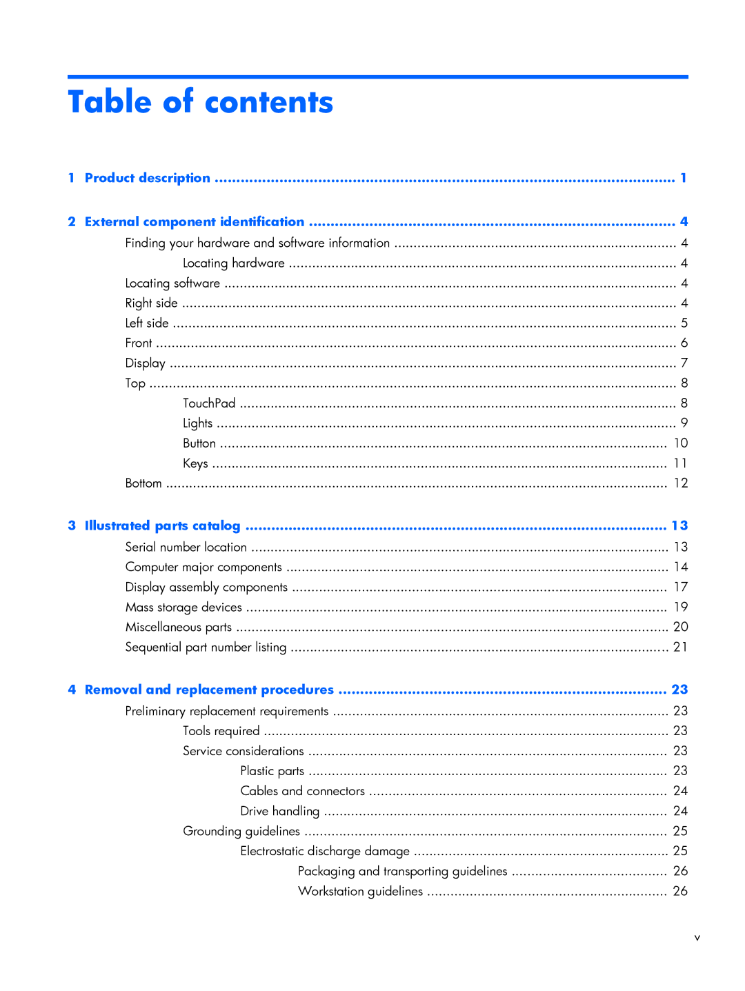 HP C2M21UA, C2M29UA manual Table of contents 