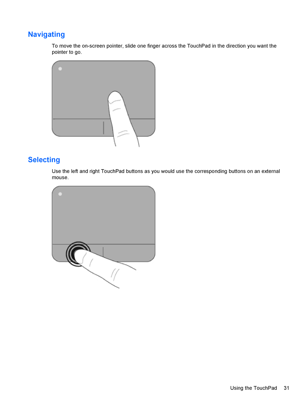 HP 6-1010us, C2M81UARABA, 683020001, 41030us, 41010us, B5Q41UA#ABA manual Navigating, Selecting 