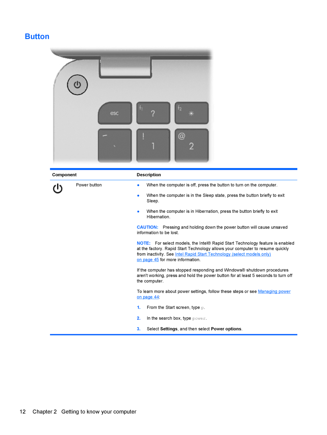 HP C2N11UA#ABA manual Button 