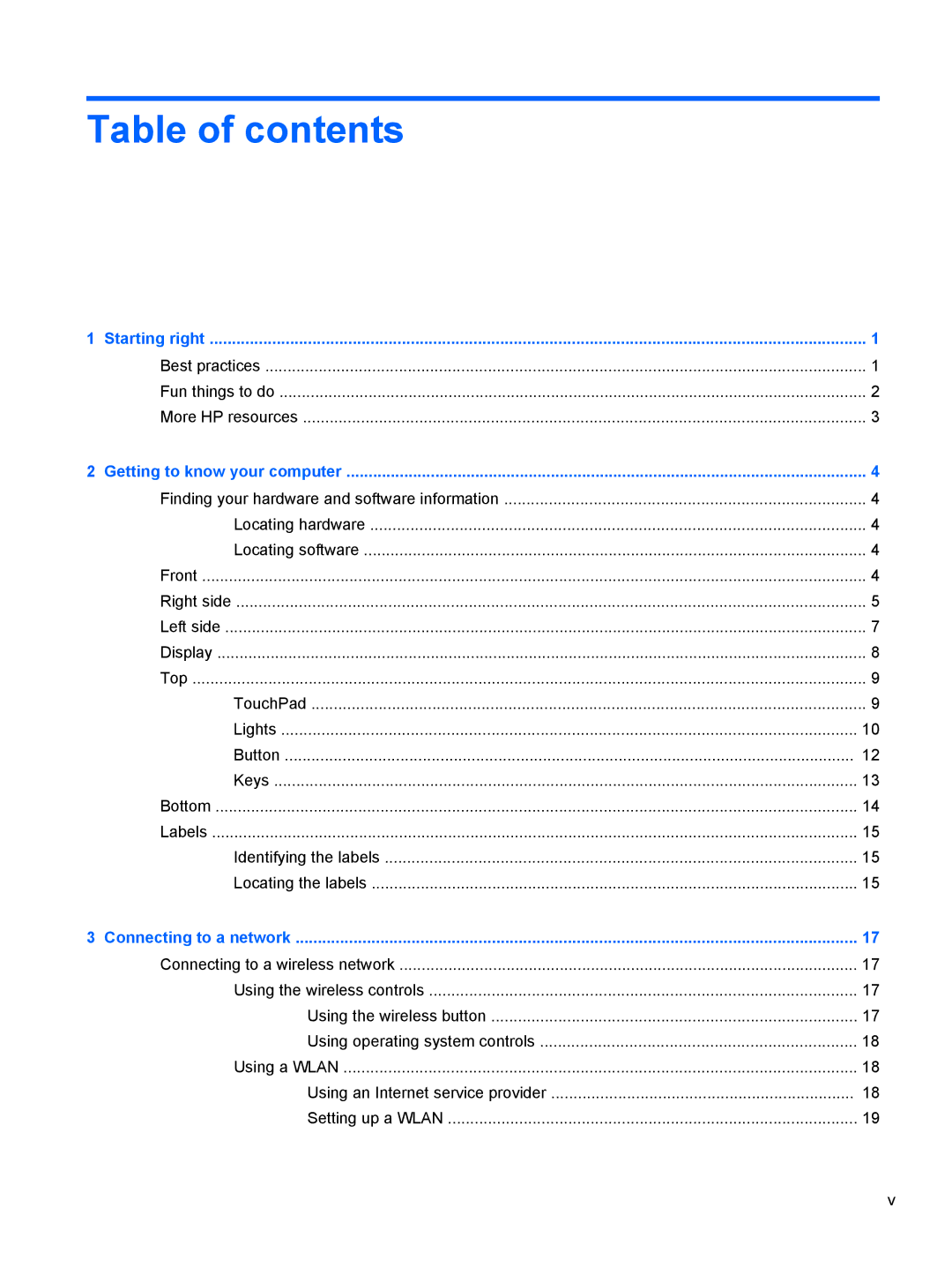 HP C2N11UA#ABA manual Table of contents 