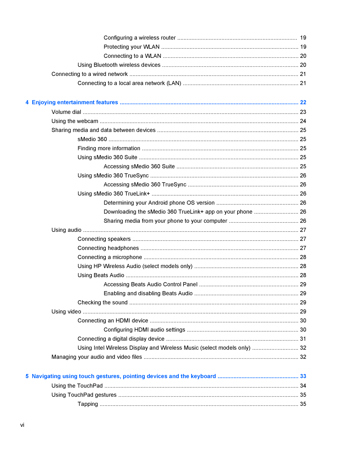 HP C2N11UA#ABA manual Using the TouchPad Using TouchPad gestures Tapping 