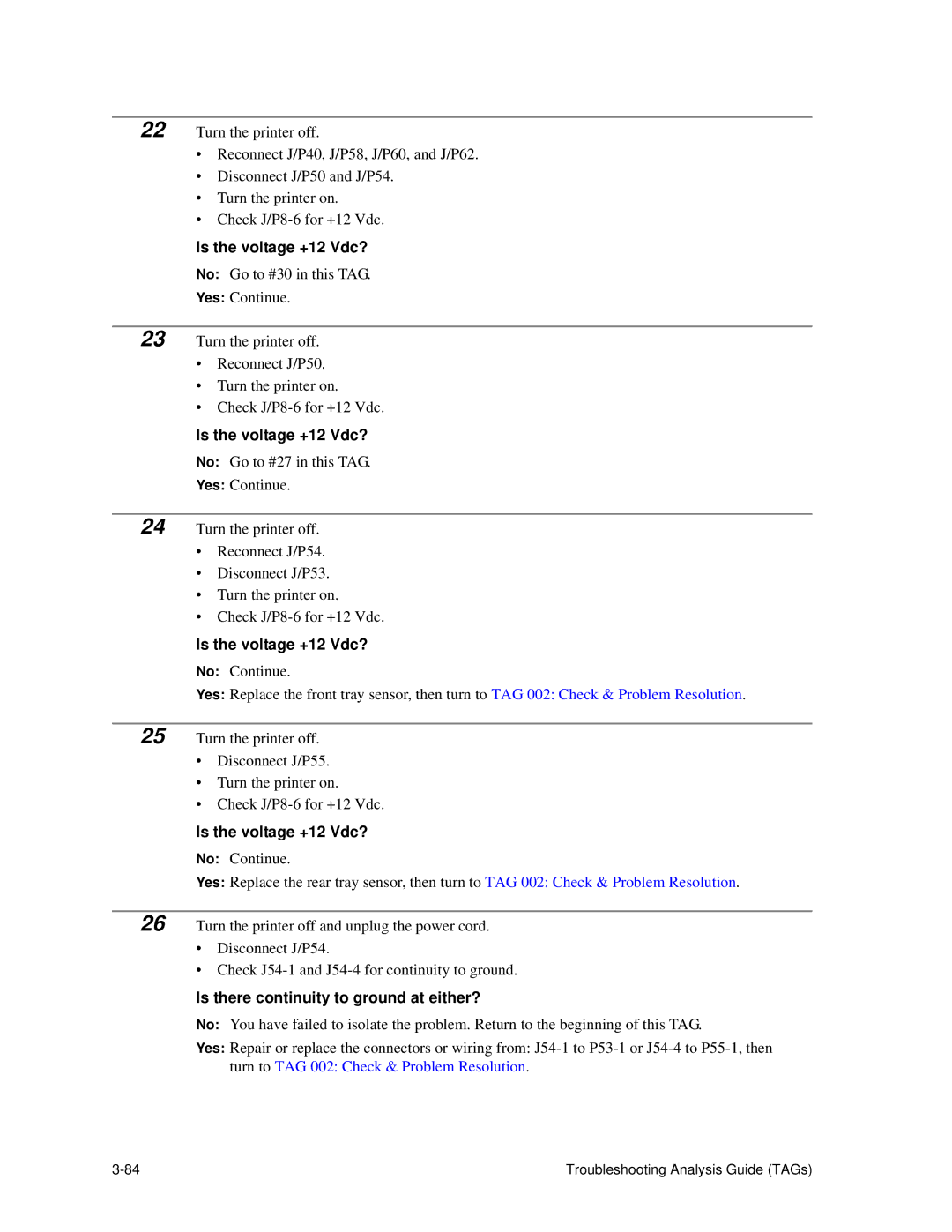 HP C30 manual Is there continuity to ground at either? 