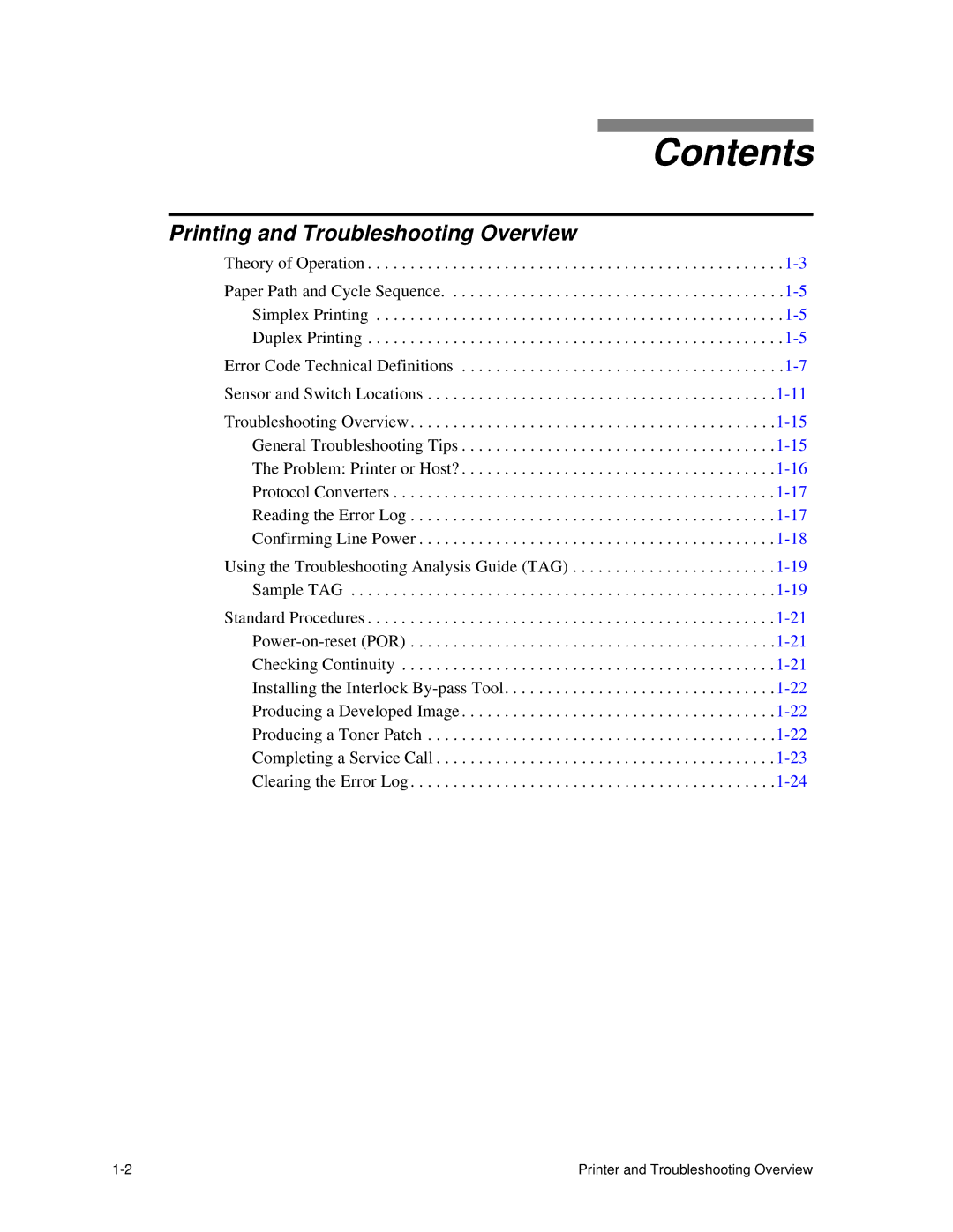 HP C30 manual Printing and Troubleshooting Overview 