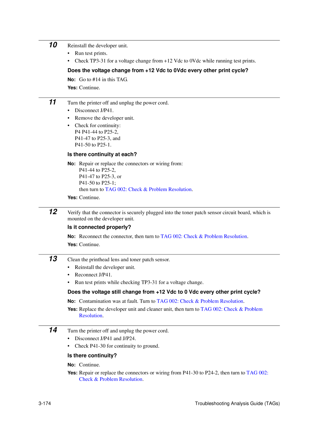 HP C30 manual Is there continuity at each?, Is it connected properly? 