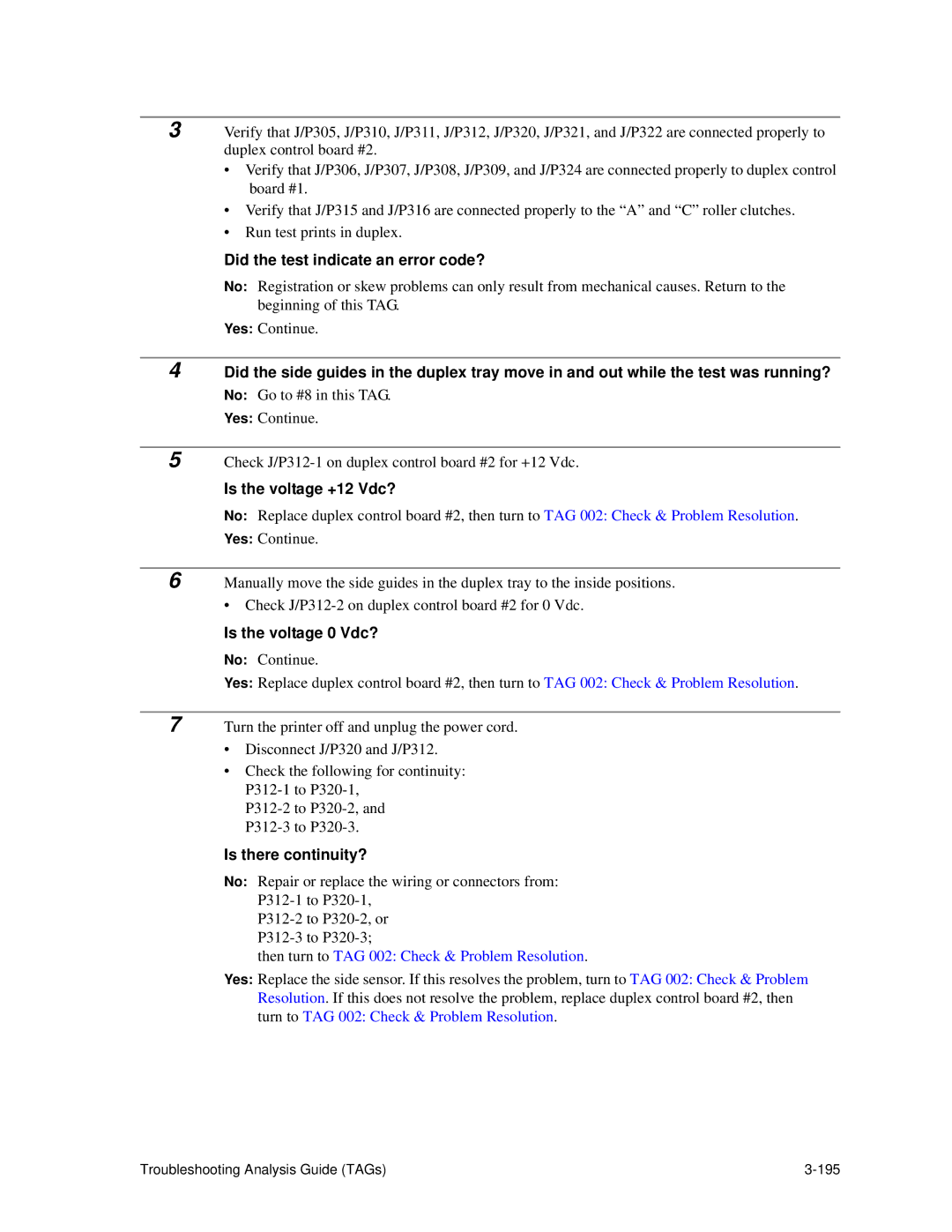 HP C30 manual Did the test indicate an error code?, Is the voltage 0 Vdc? 