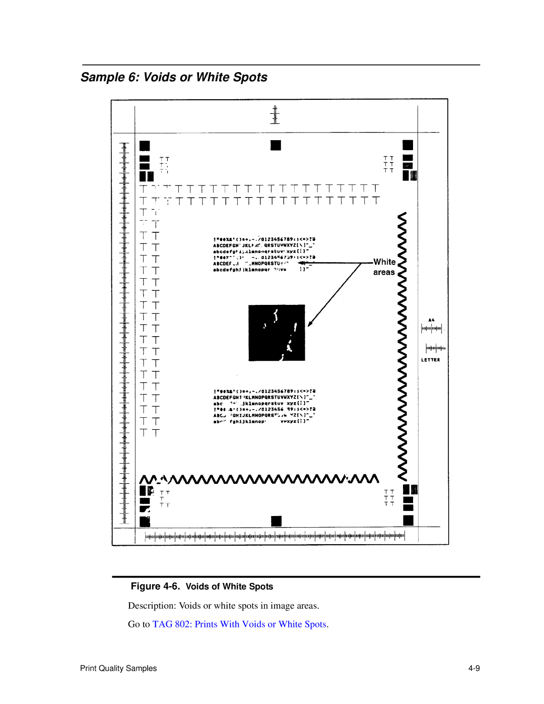 HP C30 manual Sample 6 Voids or White Spots, Voids of White Spots 