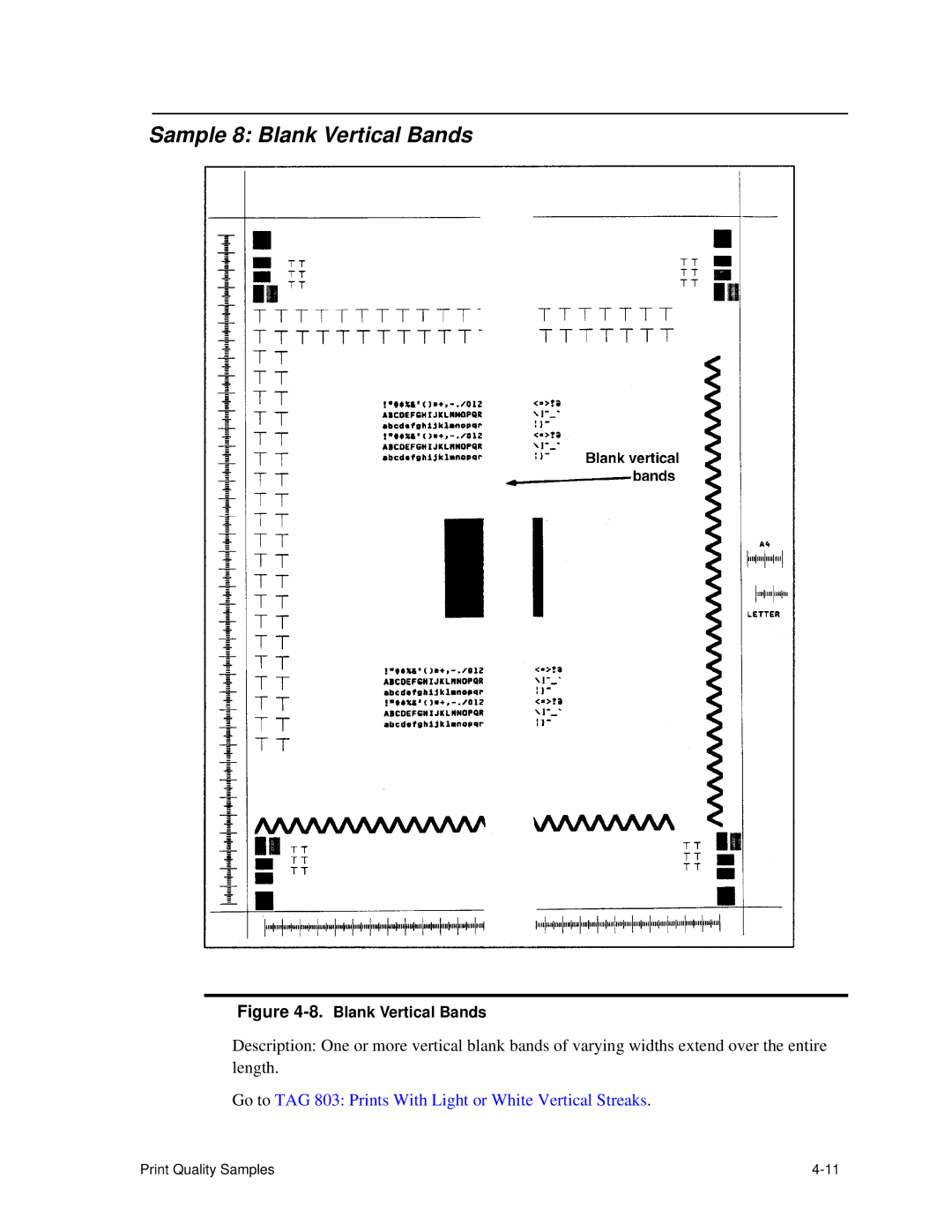 HP C30 manual Sample 8 Blank Vertical Bands 