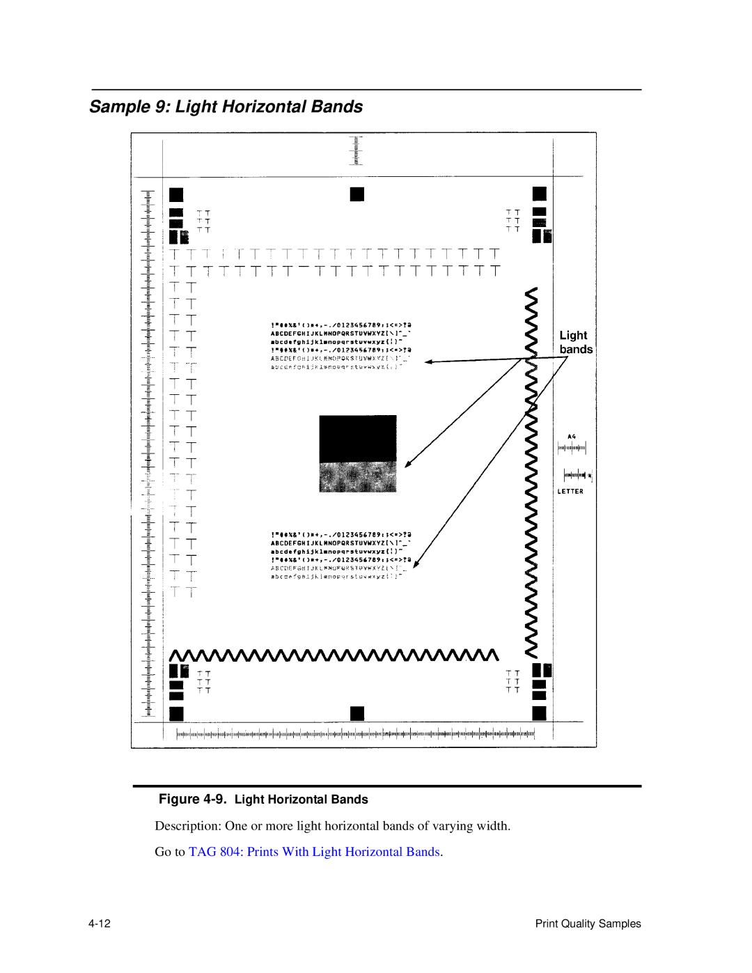 HP C30 manual Sample 9 Light Horizontal Bands 