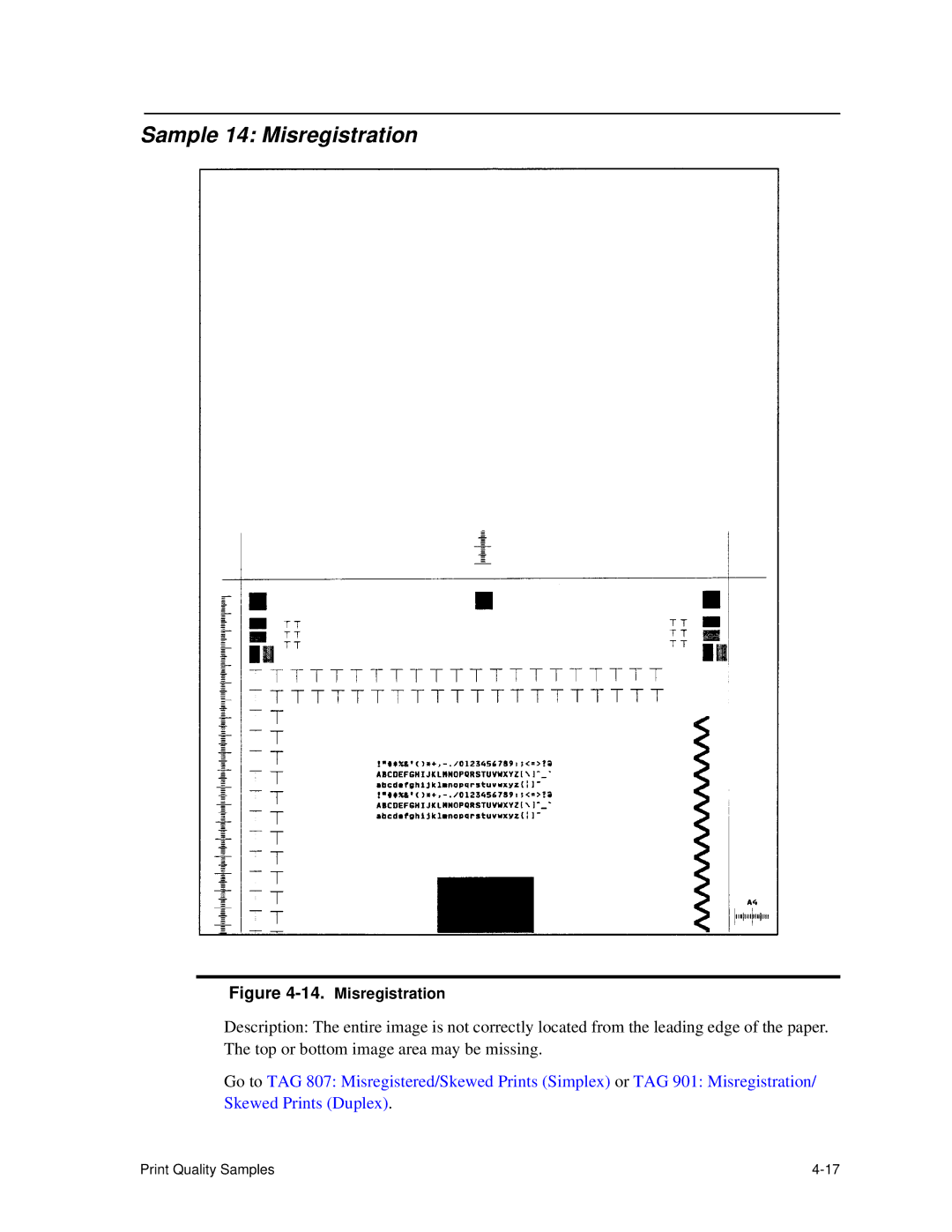 HP C30 manual Sample 14 Misregistration 