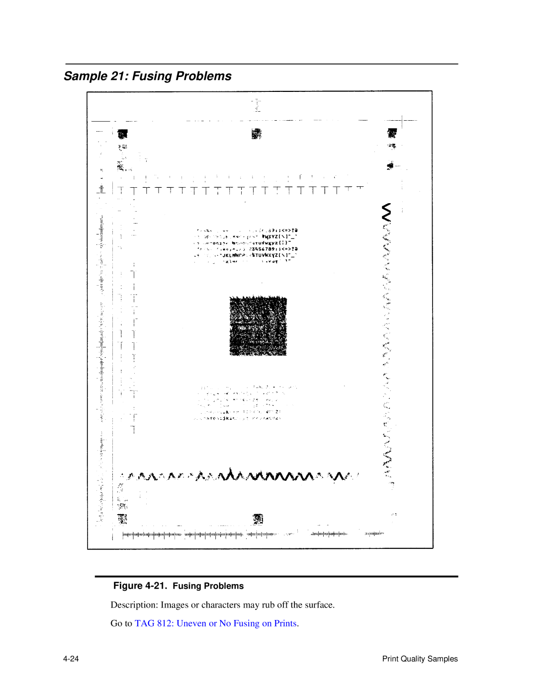 HP C30 manual Sample 21 Fusing Problems 