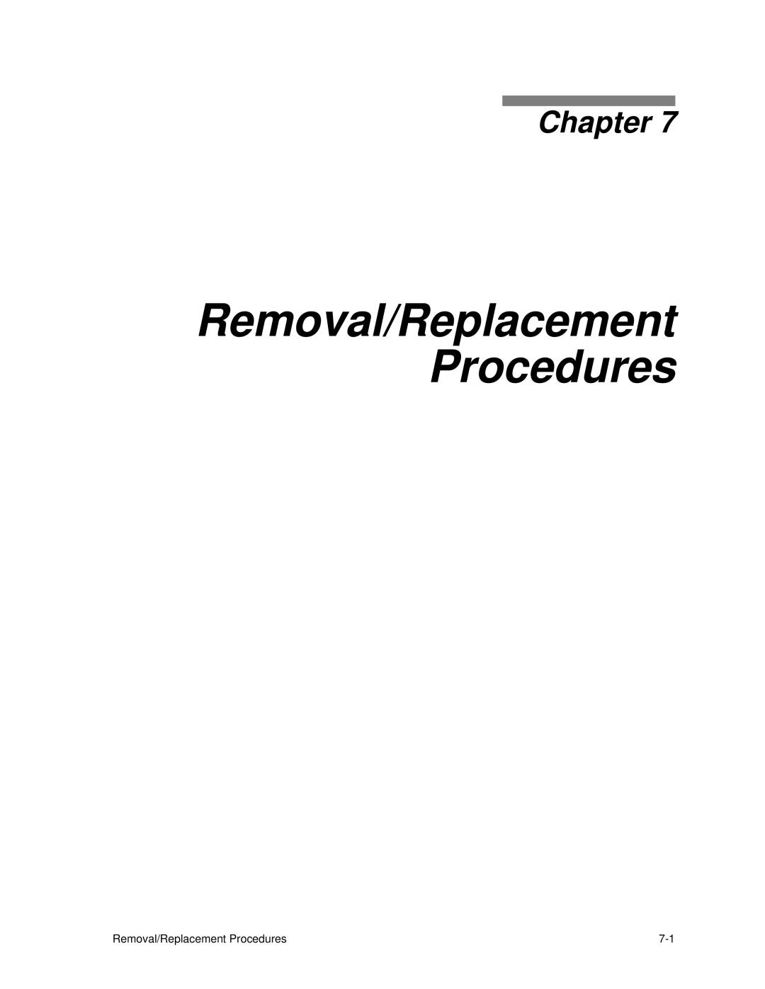 HP C30 manual Removal/Replacement Procedures 