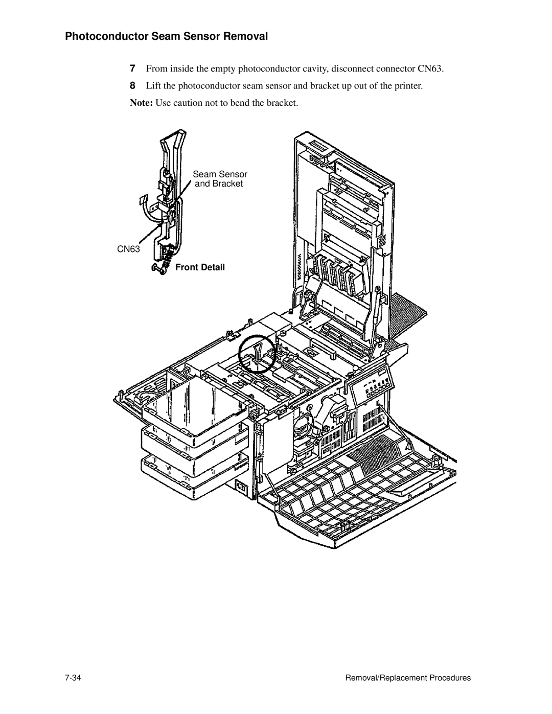 HP C30 manual Front Detail 