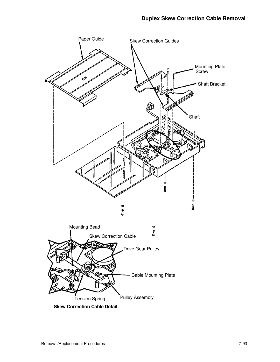 HP C30 manual Skew Correction Cable Detail 