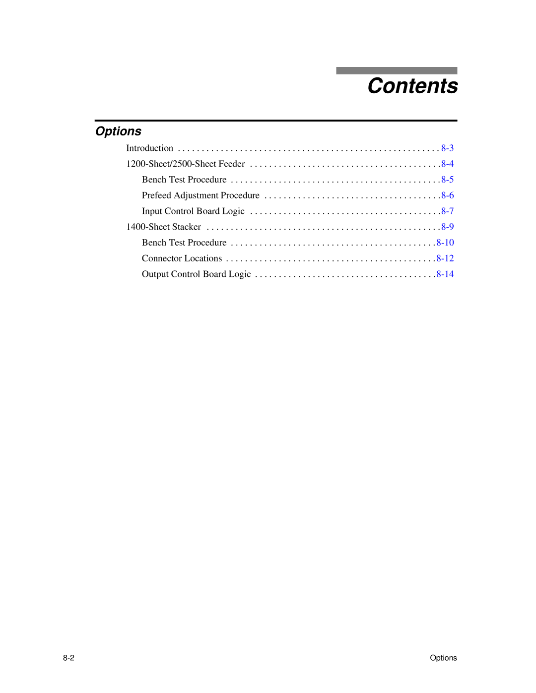 HP C30 manual Options 