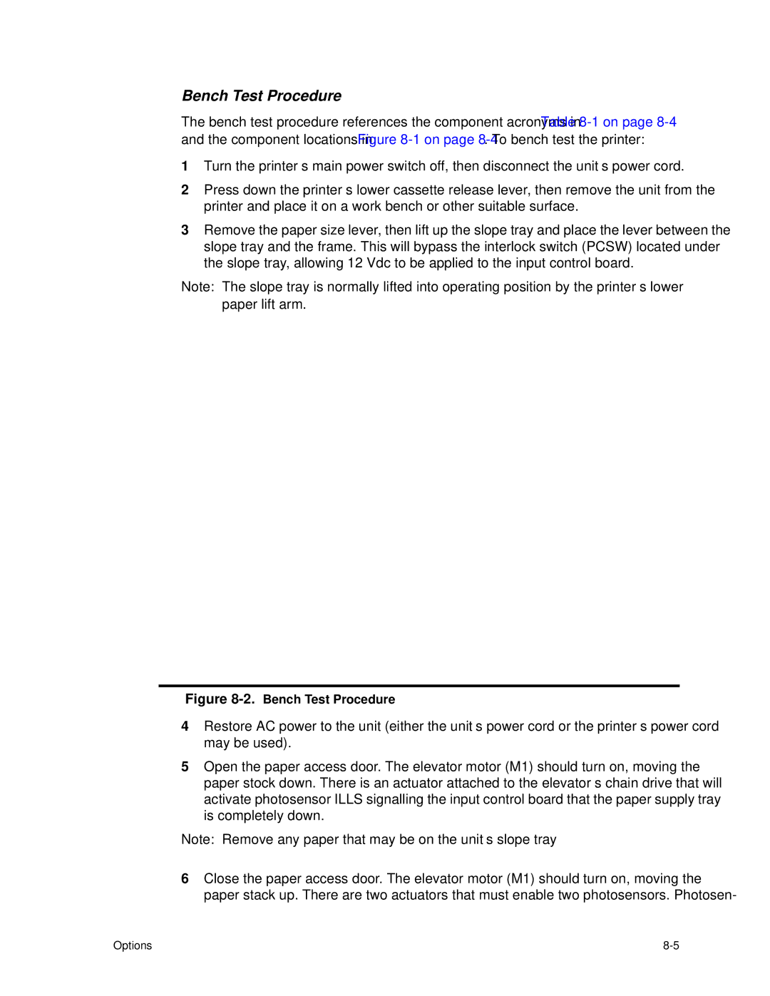 HP C30 manual Bench Test Procedure 