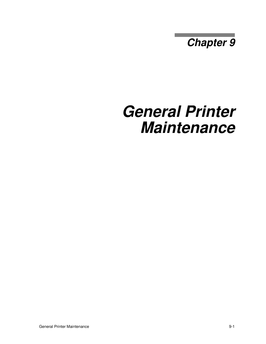 HP C30 manual General Printer Maintenance 